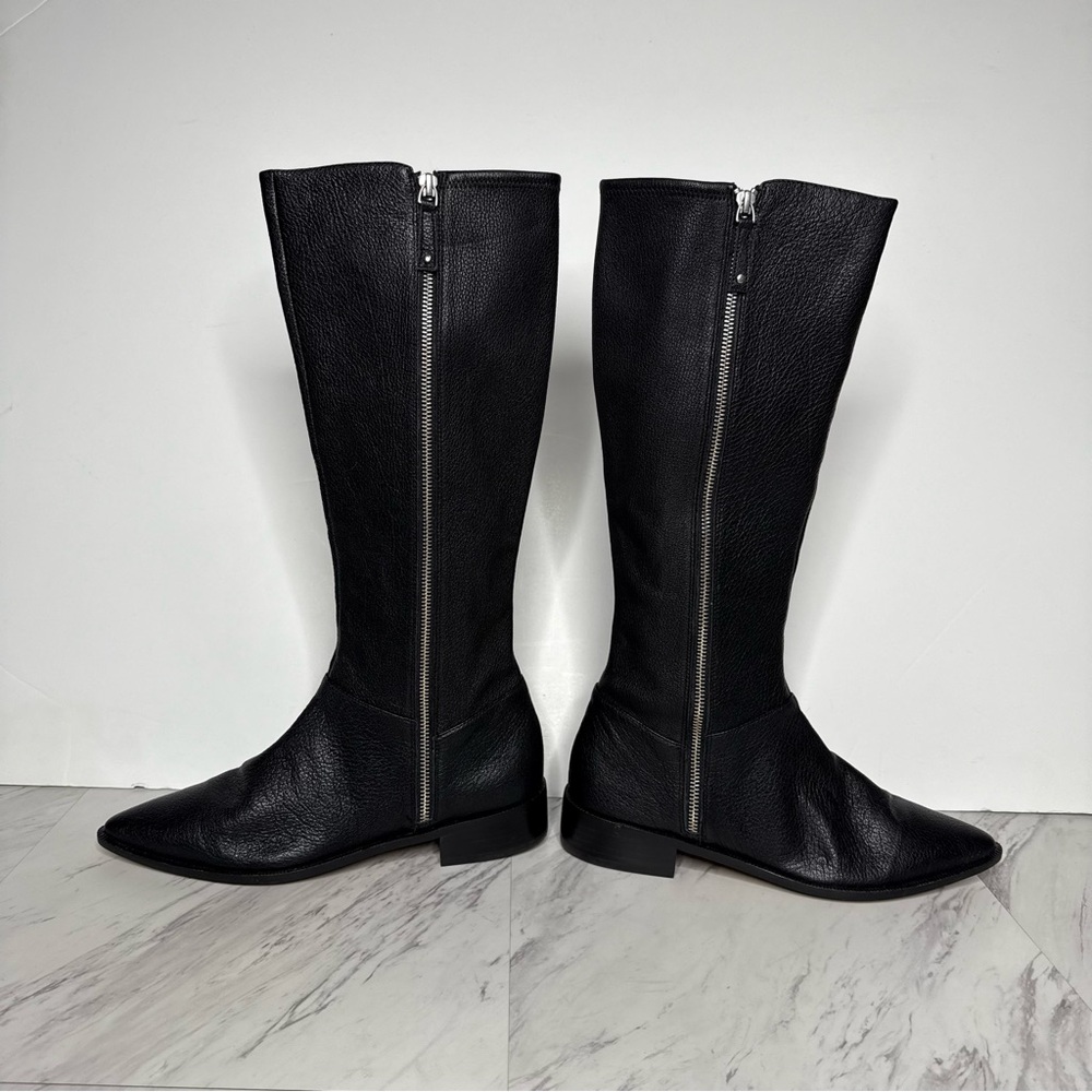 Paolo Black Pointy Toe Tall Boot 9M - Picture 7 of 14